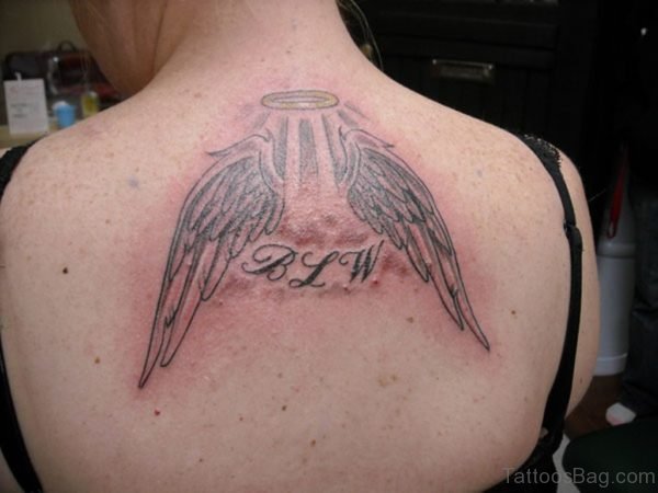 Beautiful Memorial Angel Tattoo Design