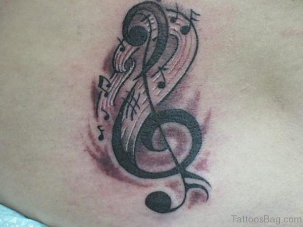 Beautiful Music Note Tattoo