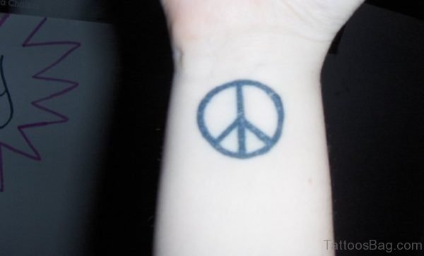 Beautiful Peace Sign Tattoo
