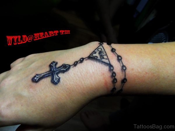 Beautiful Rosary Tattoo Design