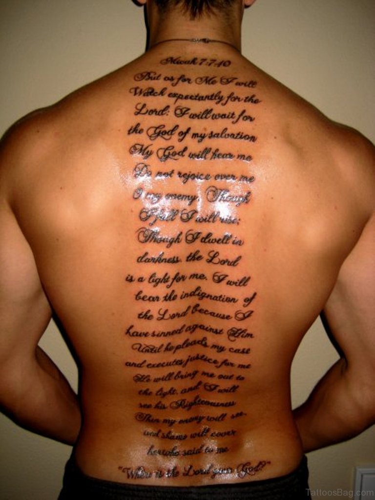 52 Religious Bible Verses Tattoos Designs On Back Free Tattoo Ideas