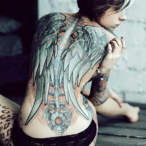Biomechanical Wings  Tattoo