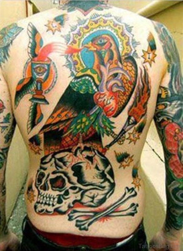 Bird And Skull Tattoo