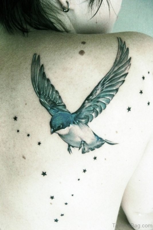 Bird And Stars Tattoo
