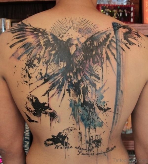 Bird Tattoo Design On Back