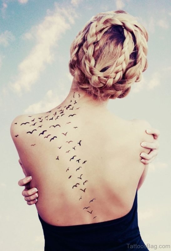 Bird Tattoo On Back