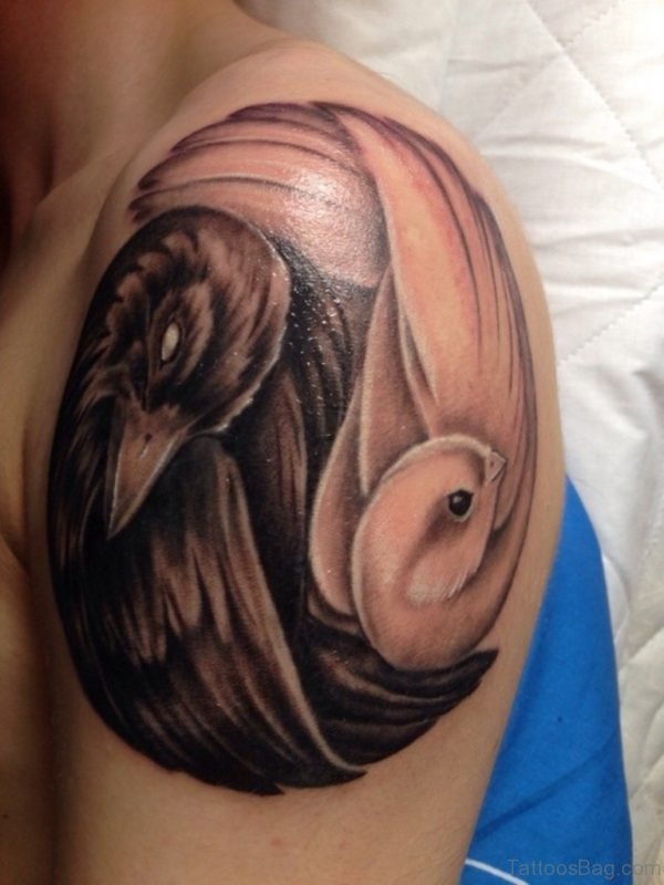 Bird Yin Yang Tattoo