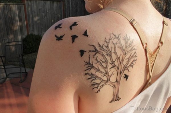 Birds And Tree Tattoo