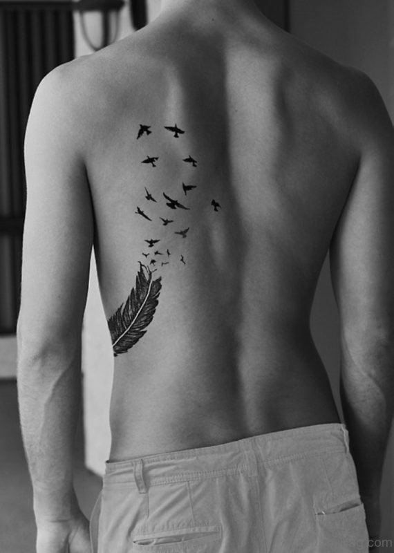 Birds Flying  Feather Tattoo