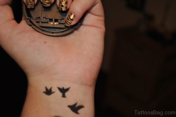 Birds Tattoo Design On Wrist 