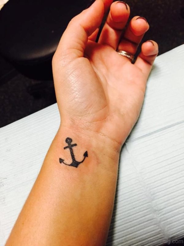 Black Anchor Tattoo