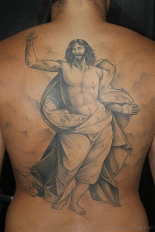 Black Ink Jesus Tattoo
