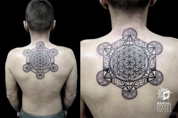 Black Inked Geometric Tattoo