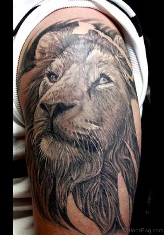 Black Lion Tattoo Design