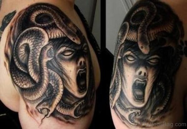 Black Medusa Tattoo