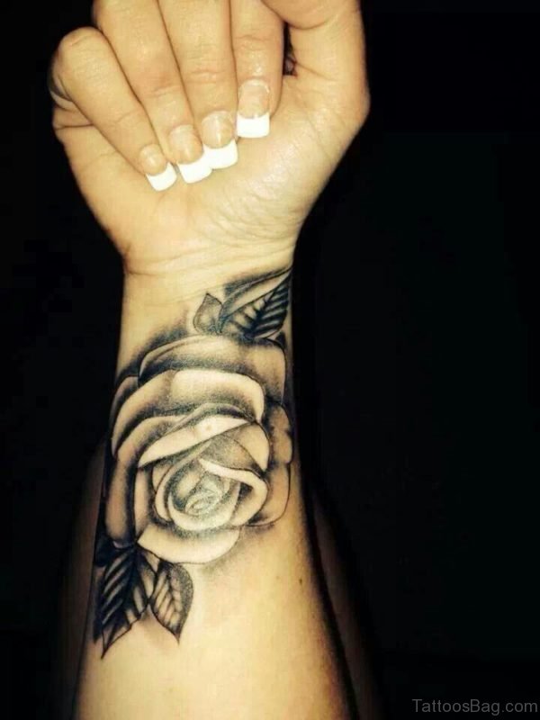 Black Rose Tattoo On Wrist