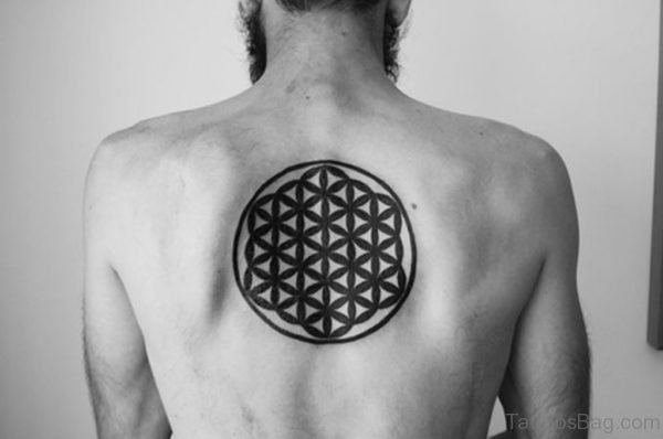 Black Round Geometric Tattoo