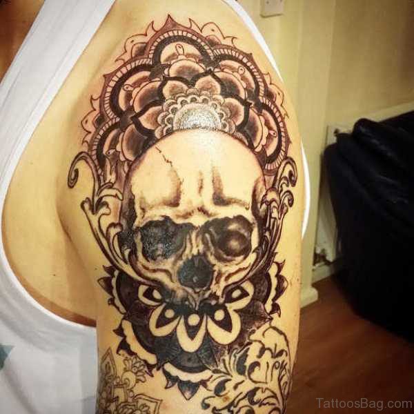 Black Skull Tattoo Fro Men