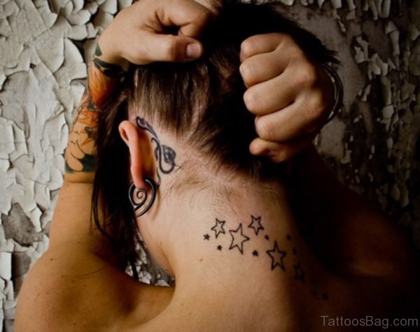 Black Stars Tattoo For Women