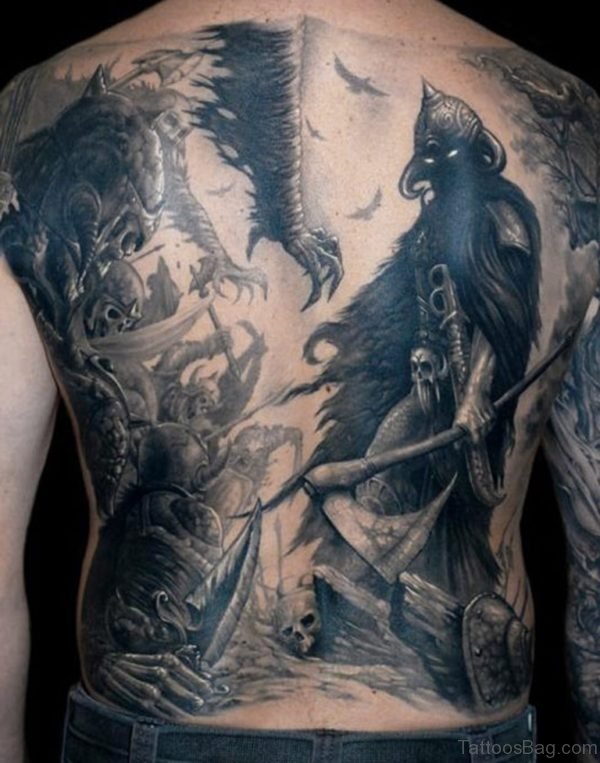 Black Viking Warrior Tattoo
