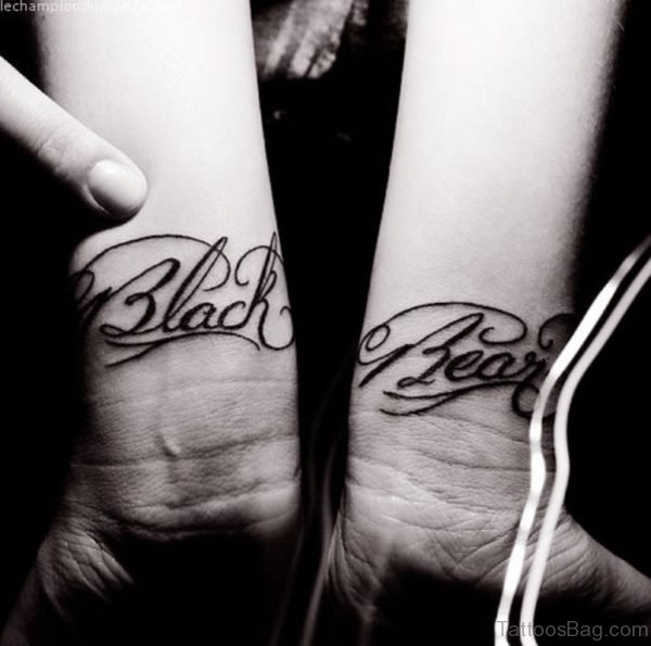 Black Wording Tattoo