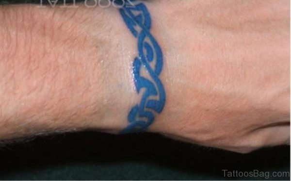 Blue Bracelet Tattoo