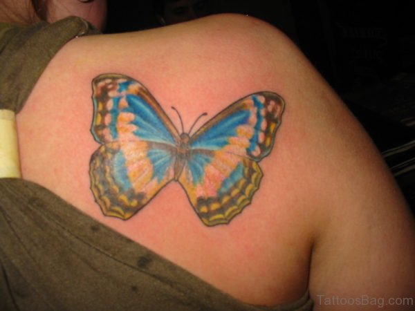 Blue Butterfly Tattoo