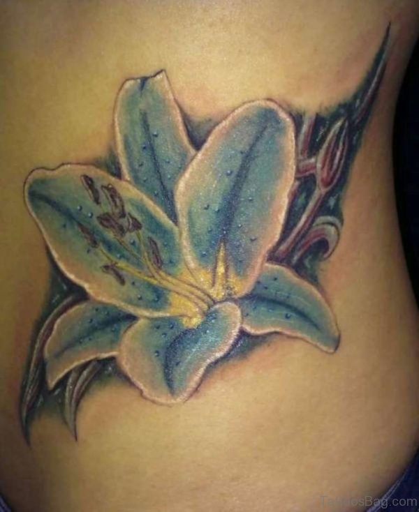 Blue Lily Tattoo