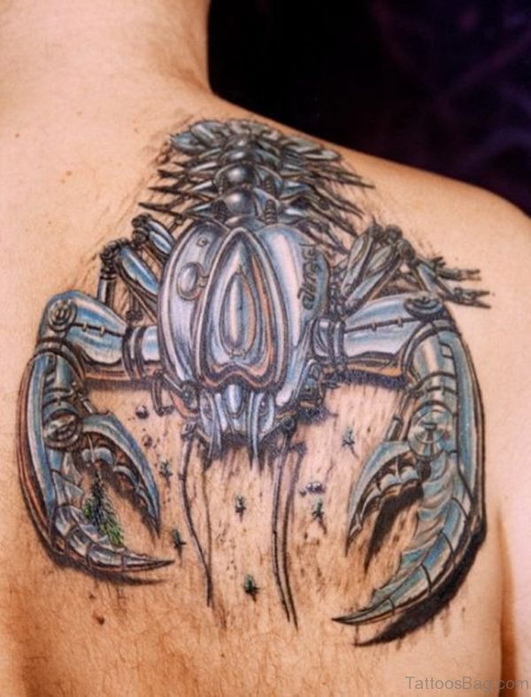 Brilliant Scorpion Tattoo On Back