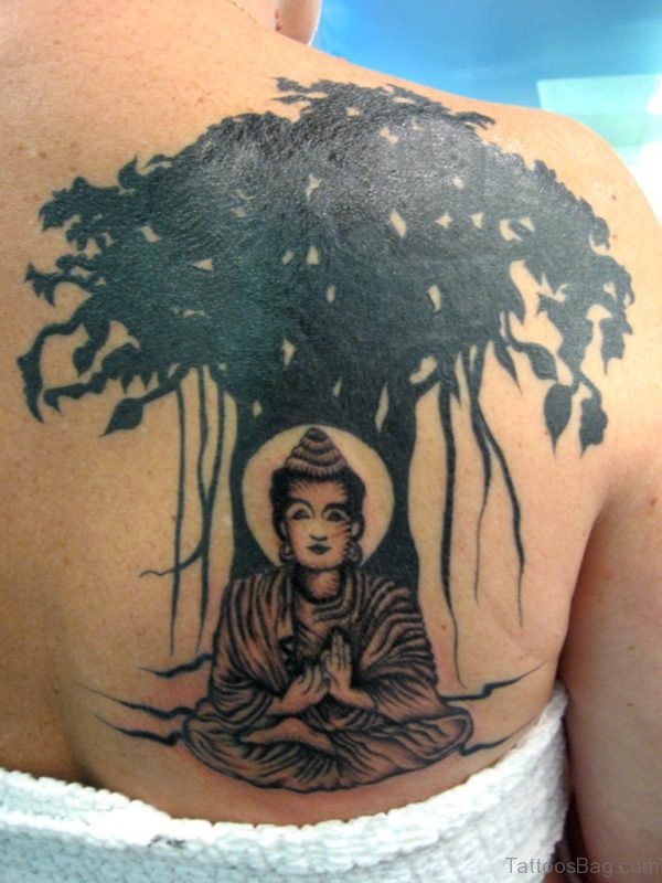 Buddha Tattoo With Tree