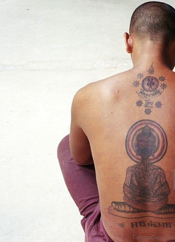 Buddhist Monk Tattoo On Back