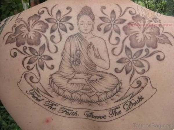 Buddhist Religious Tattoo On Back