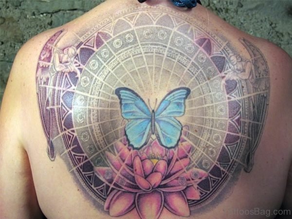 Butterfly Memorial Angel Tattoo