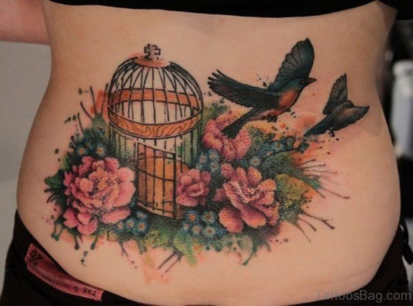 Cage And Bird Tattoo