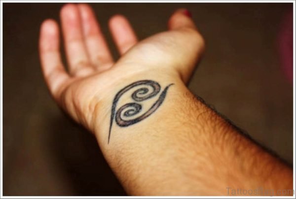 Cancer Zodiac Wrist Tattoo