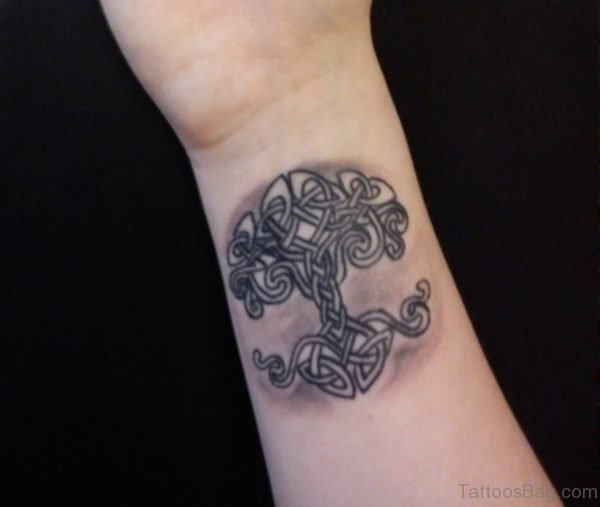 Celtic Tree Tattoo On Wrist