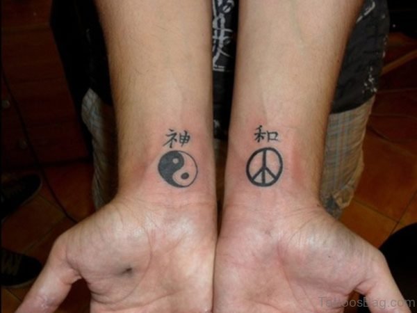Chinese Symbols Tattoo On Wrist
