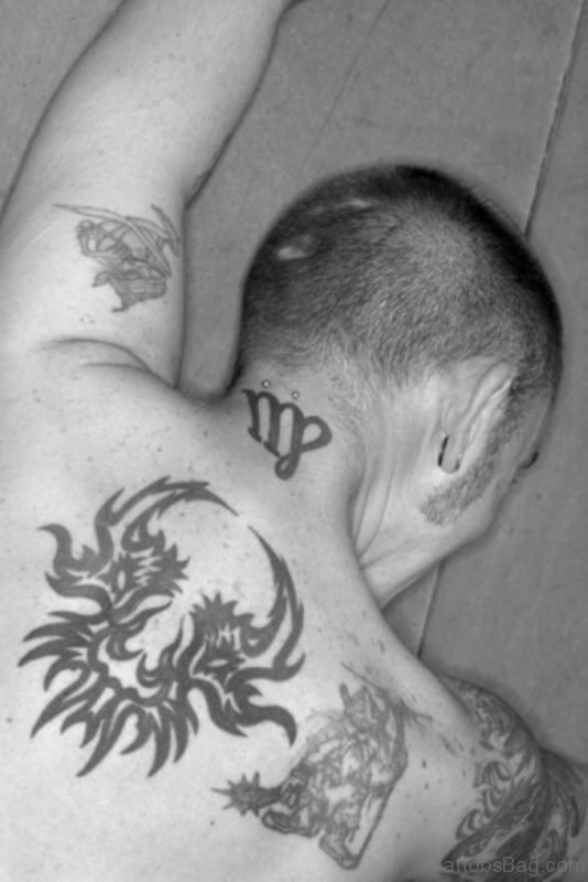 Chinese Tattoo On Neck For Men