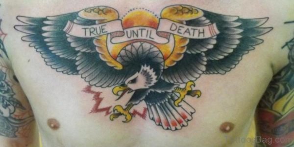 Classic Eagle Tattoo On Chest
