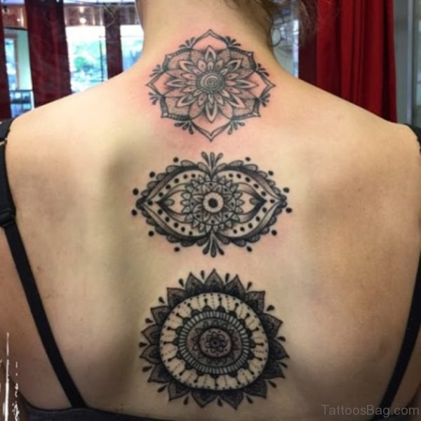 Classic Mandala Tattoo On Back
