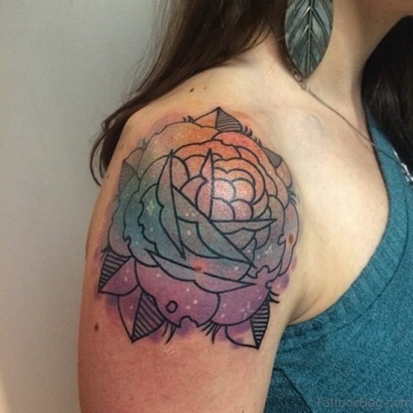 Classic Shoulder Tattoo For Women