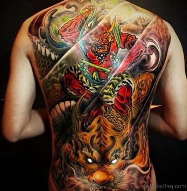 Color Ink Dragon Tattoo