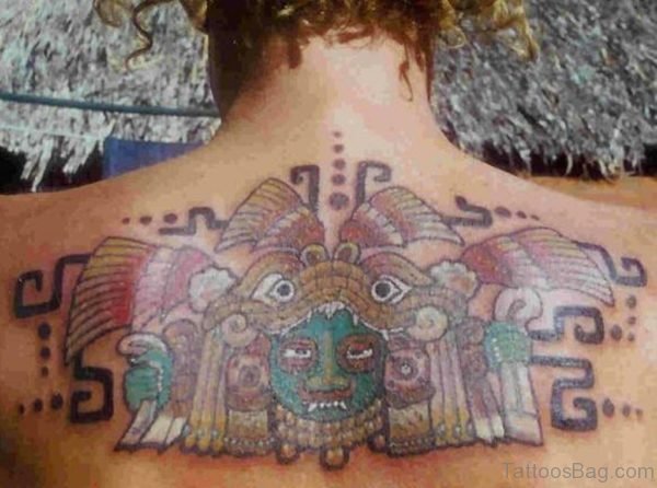 Colored Aztec Tattoo