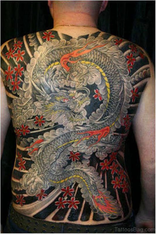 Colored Dragon Tattoo