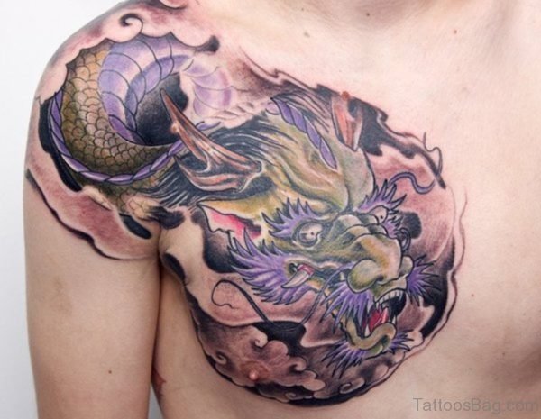 Colored Dragon Tattoo