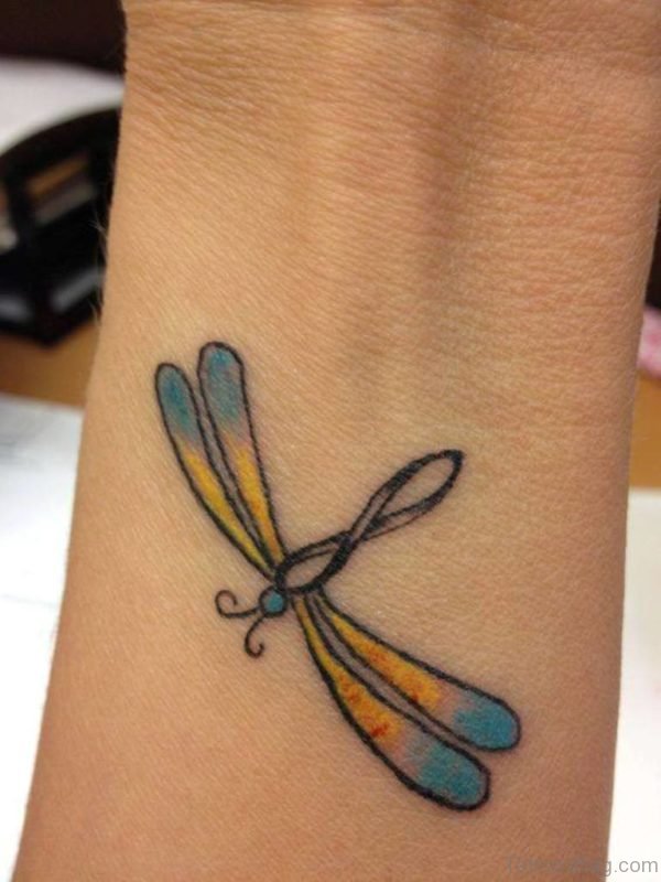 Colored Dragonfly Tattoo