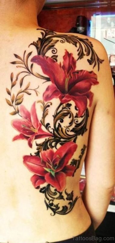 Colored Flowers Tattoo