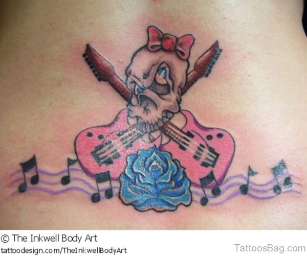 Colored Guitar Tattoo