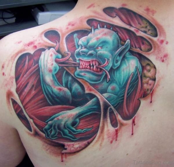 Colored Horror Tattoo