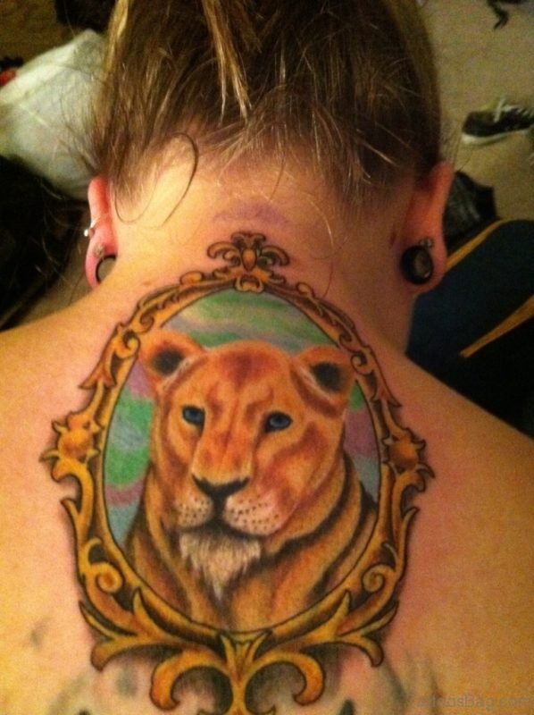 Colored Lion Tattoo
